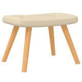 Rocking Chair with a Stool Cream Fabric