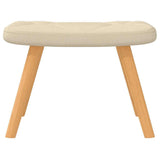 Rocking Chair with a Stool Cream Fabric