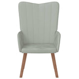 Relaxing Chair Light Grey Velvet