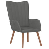Relaxing Chair Dark Grey Velvet