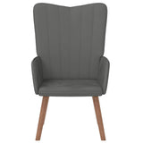 Relaxing Chair Dark Grey Velvet