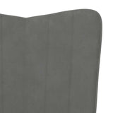 Relaxing Chair Dark Grey Velvet