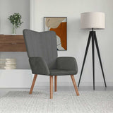 Relaxing Chair Dark Grey Velvet