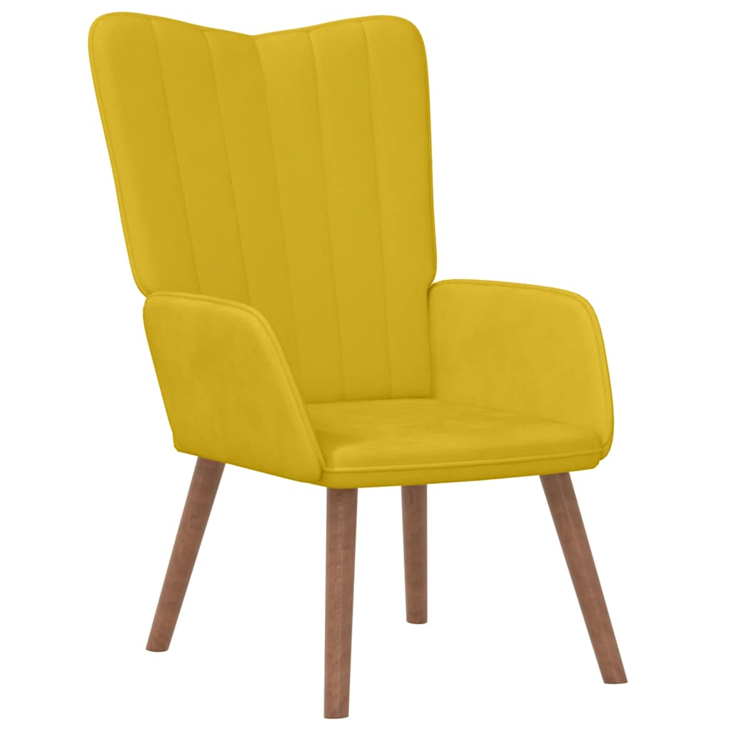 Relaxing Chair Mustard Yellow Velvet