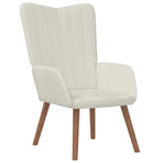 Relaxing Chair Cream White Velvet