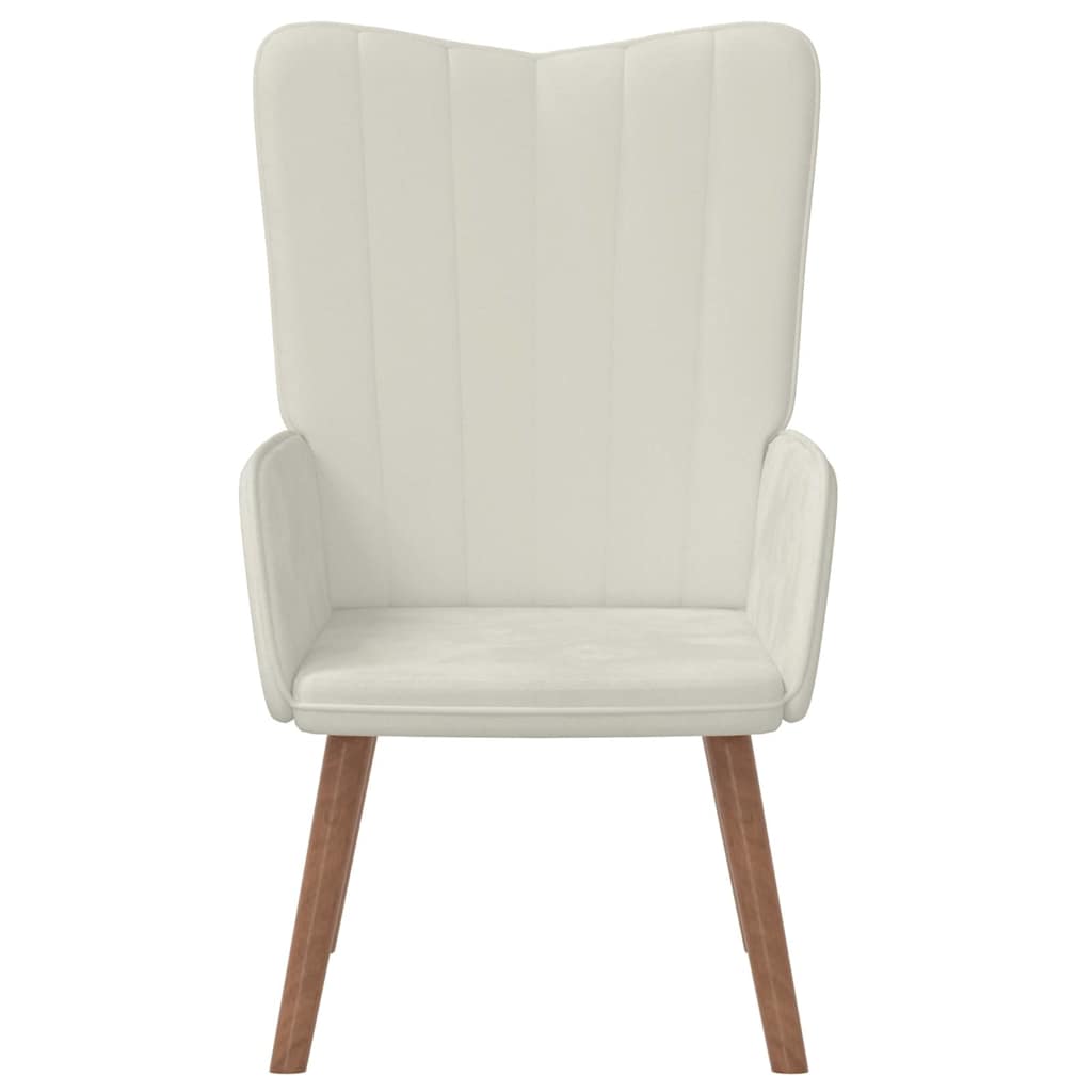 Relaxing Chair Cream White Velvet