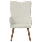 Relaxing Chair Cream White Velvet