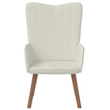 Relaxing Chair Cream White Velvet - Side View
