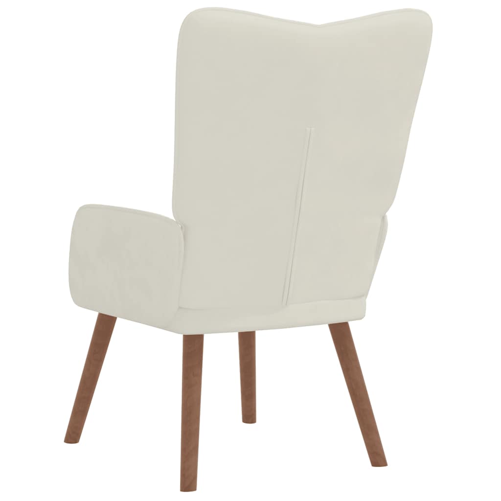 Relaxing Chair Cream White Velvet