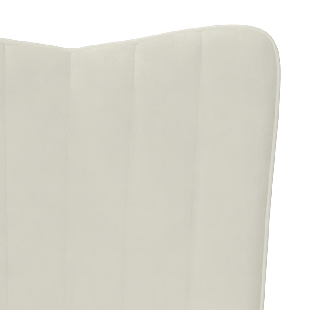 Relaxing Chair Cream White Velvet