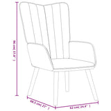 Relaxing Chair Cream White Velvet - Low Angle
