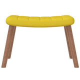 Relaxing Chair with a Stool Mustard Yellow Velvet