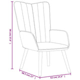 Relaxing Chair with a Stool Mustard Yellow Velvet