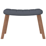 Rocking Chair with a Stool Dark Grey Velvet