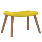 Rocking Chair with a Stool Mustard Yellow Velvet