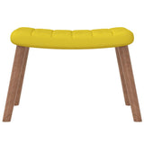 Rocking Chair with a Stool Mustard Yellow Velvet