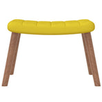 Rocking Chair with a Stool Mustard Yellow Velvet