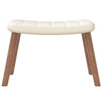 Rocking Chair with a Stool Cream White Velvet