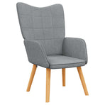 Relaxing Chair Light Grey Fabric