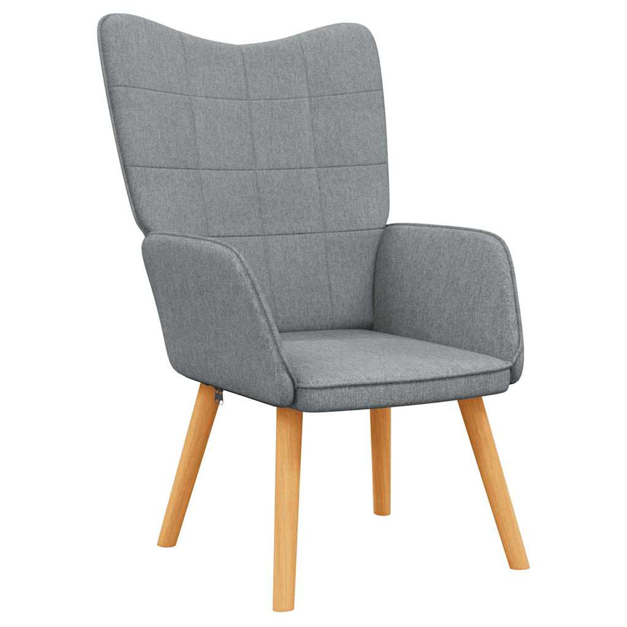 Relaxing Chair Light Grey Fabric