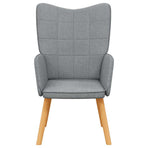 Relaxing Chair Light Grey Fabric
