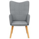 Relaxing Chair Light Grey Fabric - Side View