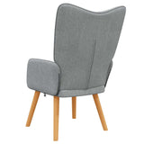 Relaxing Chair Light Grey Fabric - 45-Degree Angle