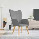 Relaxing Chair Light Grey Fabric