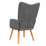Relaxing Chair Dark Grey Fabric - 45-Degree Angle