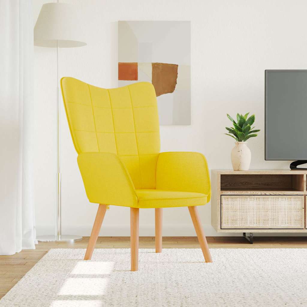 Relaxing Chair Mustard Yellow Fabric