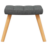 Relaxing Chair with a Stool Dark Grey Fabric - Close-Up Angle