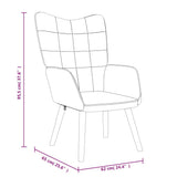 Relaxing Chair with a Stool Dark Grey Fabric