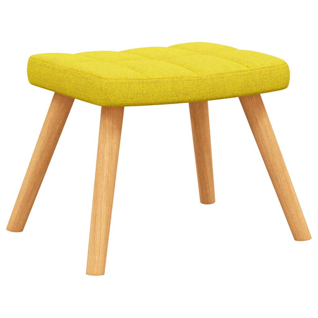 Relaxing Chair with a Stool Mustard Yellow Fabric