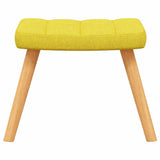 Relaxing Chair with a Stool Mustard Yellow Fabric