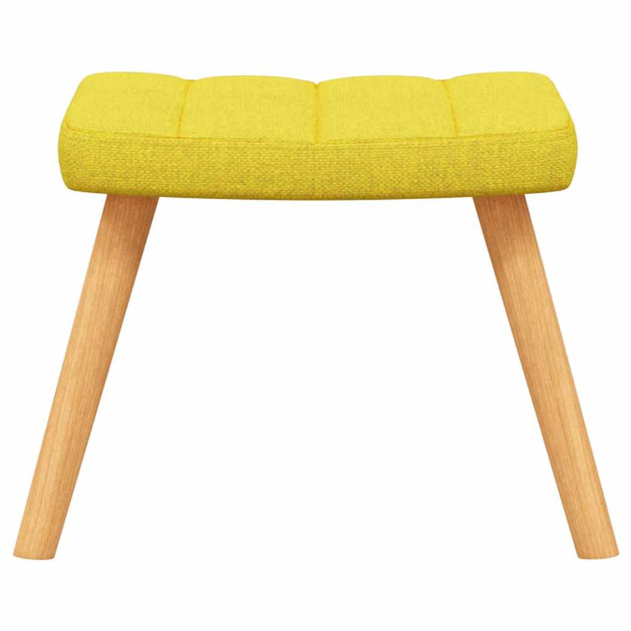 Relaxing Chair with a Stool Mustard Yellow Fabric