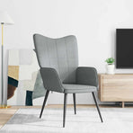 Relaxing Chair Light Grey Fabric