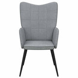 Relaxing Chair Light Grey Fabric - Side View