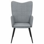Relaxing Chair Light Grey Fabric