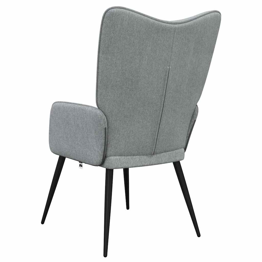 Relaxing Chair Light Grey Fabric