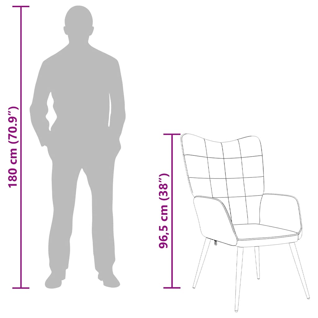 Relaxing Chair Light Grey Fabric