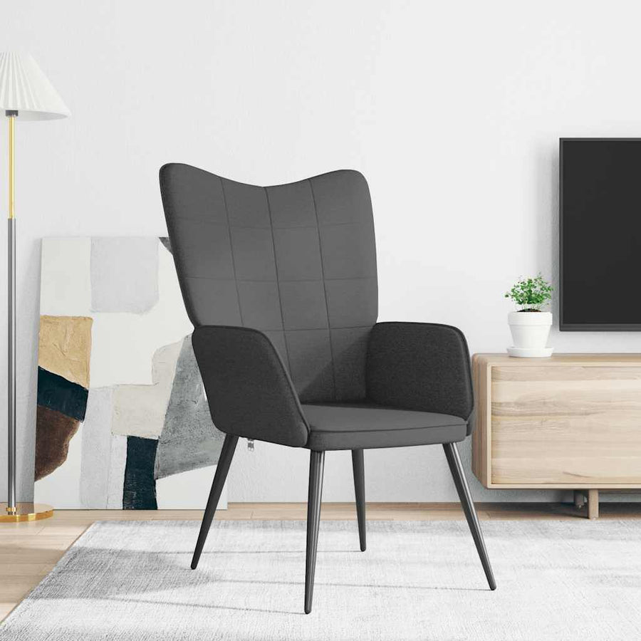 Relaxing Chair Dark Grey Fabric