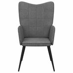 Relaxing Chair Dark Grey Fabric