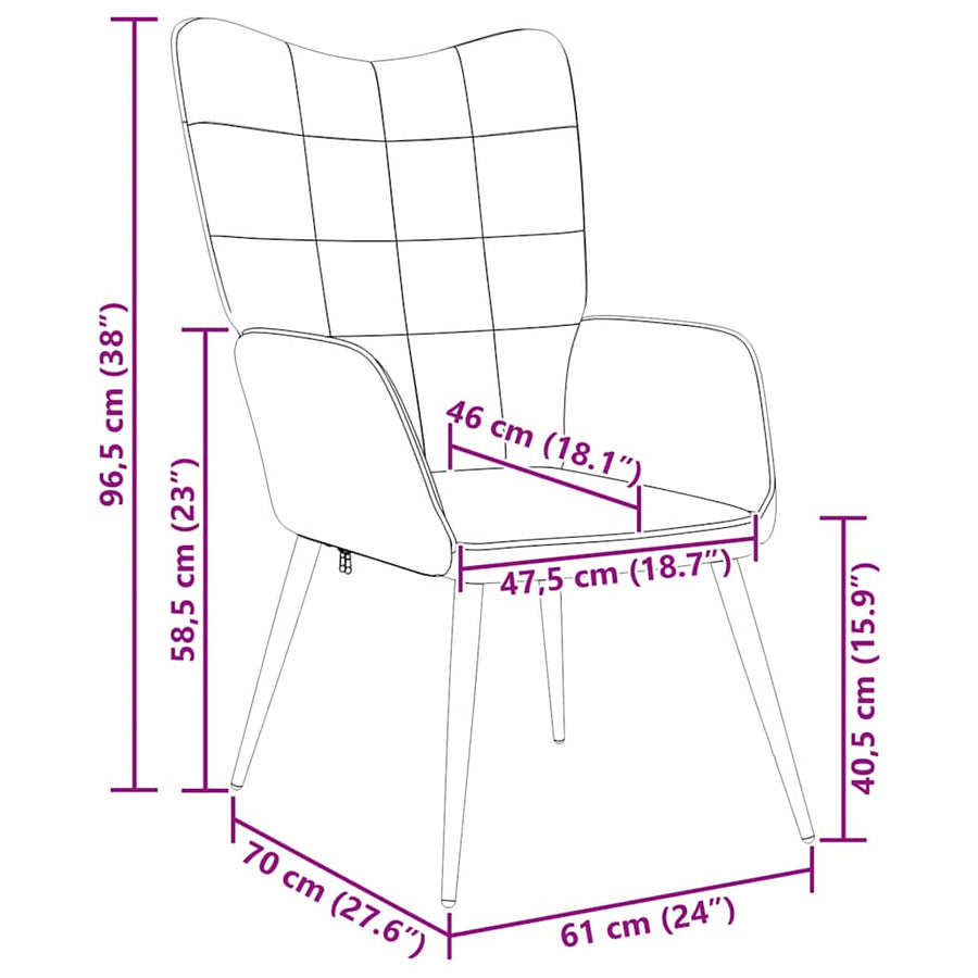 Relaxing Chair Dark Grey Fabric