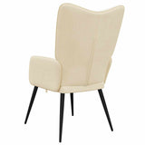 Relaxing Chair Cream Fabric - 45-Degree Angle