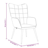 Relaxing Chair Cream Fabric - Low Angle