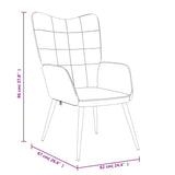Relaxing Chair with a Stool Light Grey Fabric - Extra Image