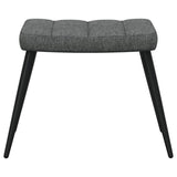 Relaxing Chair with a Stool Dark Grey Fabric - Low Angle