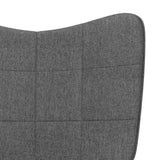Relaxing Chair with a Stool Dark Grey Fabric - Extra Image