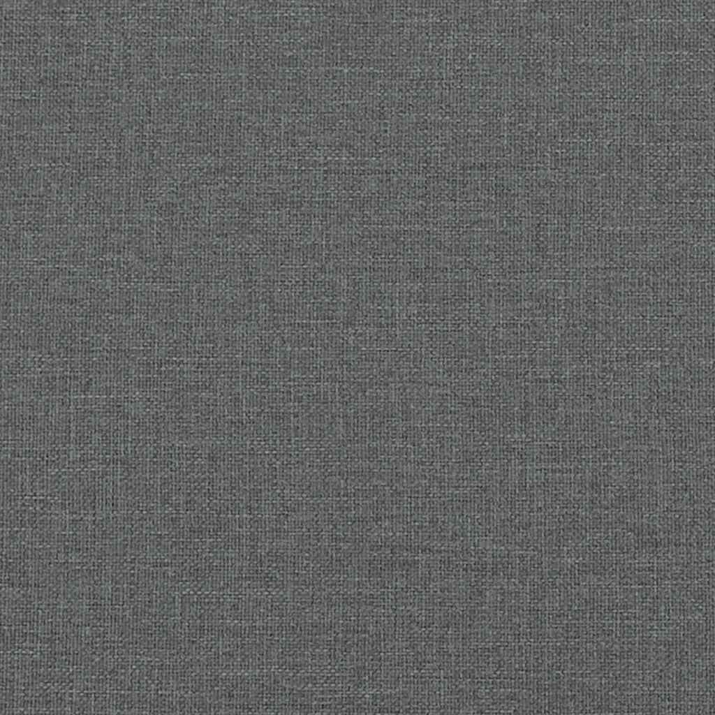Relaxing Chair with a Stool Dark Grey Fabric