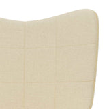 Relaxing Chair with a Stool Cream Fabric - Extra Image